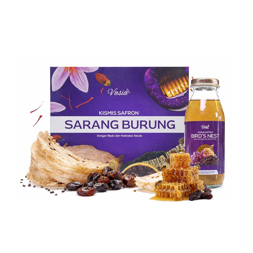 BIRD'S NEST RAISINS, SAFFRON WITH HONEY AND HABBATUS SAUDA