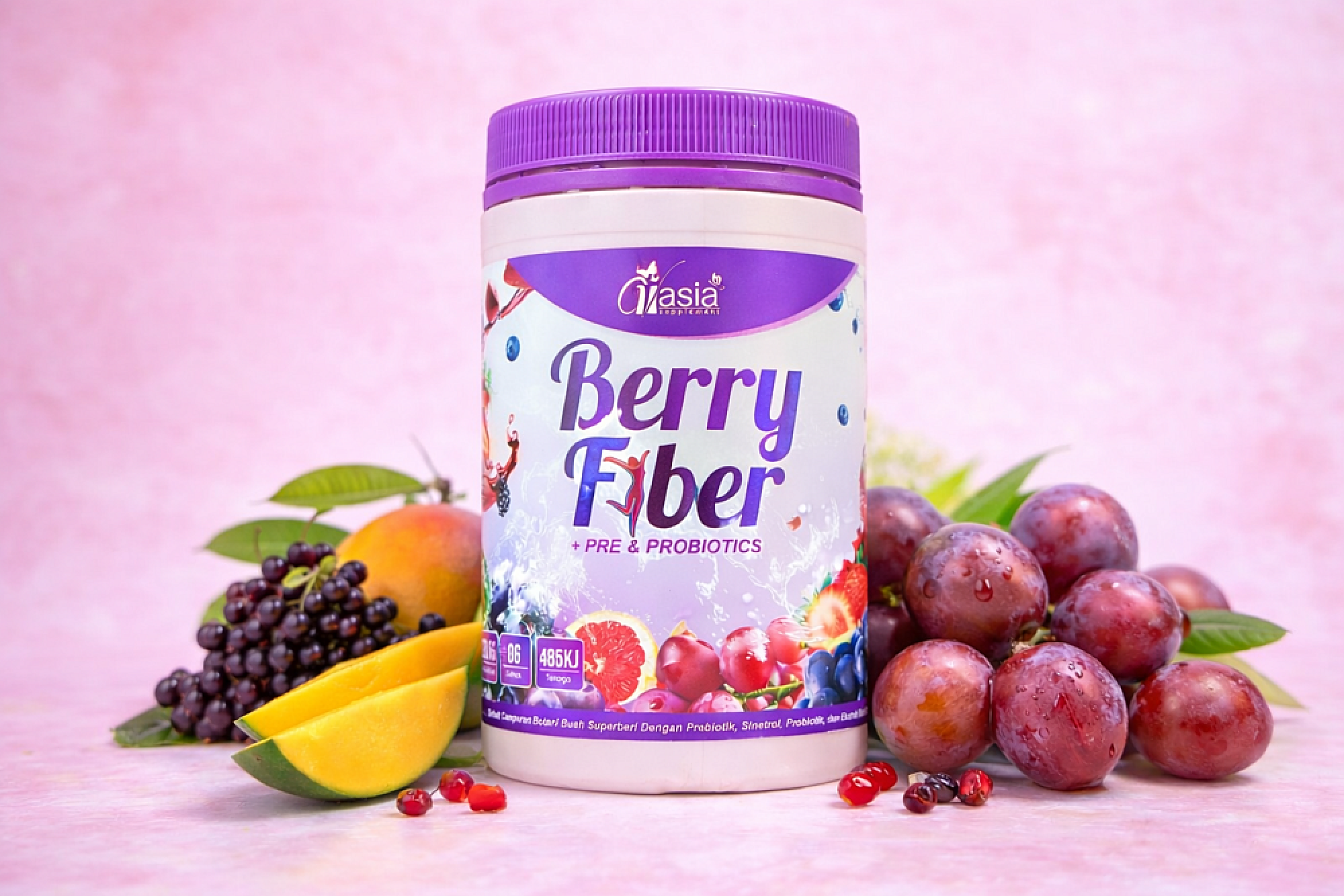 BERRY FIBER - Minuman Diet Tanpa Kolagen