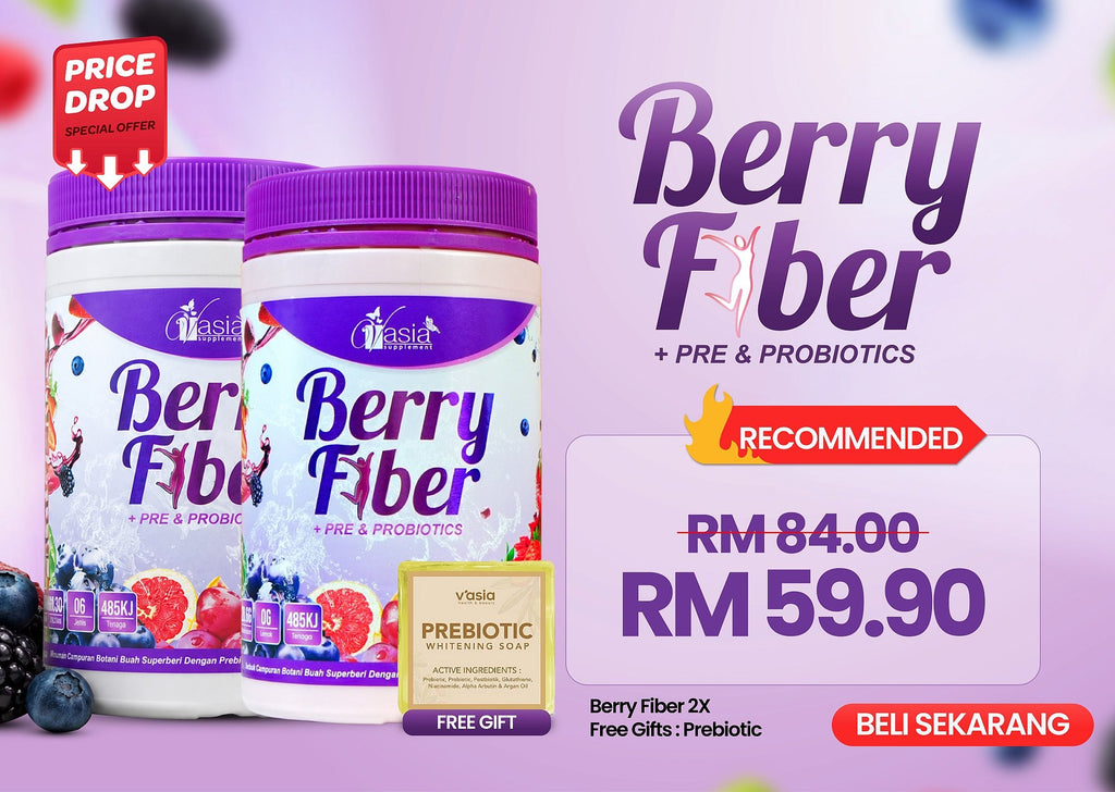 BERRY FIBER - Minuman Diet Tanpa Kolagen
