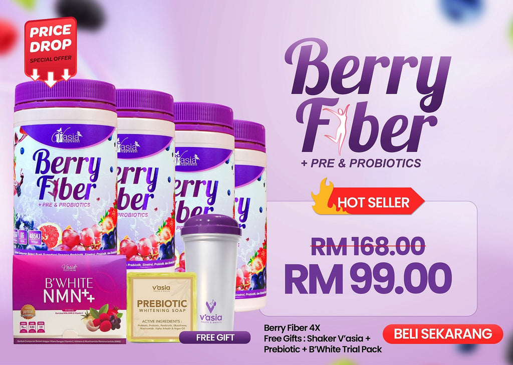 BERRY FIBER - Minuman Diet Tanpa Kolagen